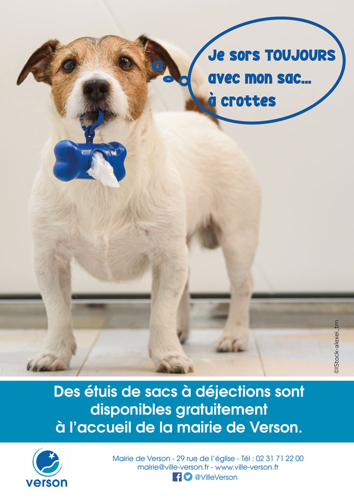 Campagne de sensibilisation lutte contre les déjection canines à Verson