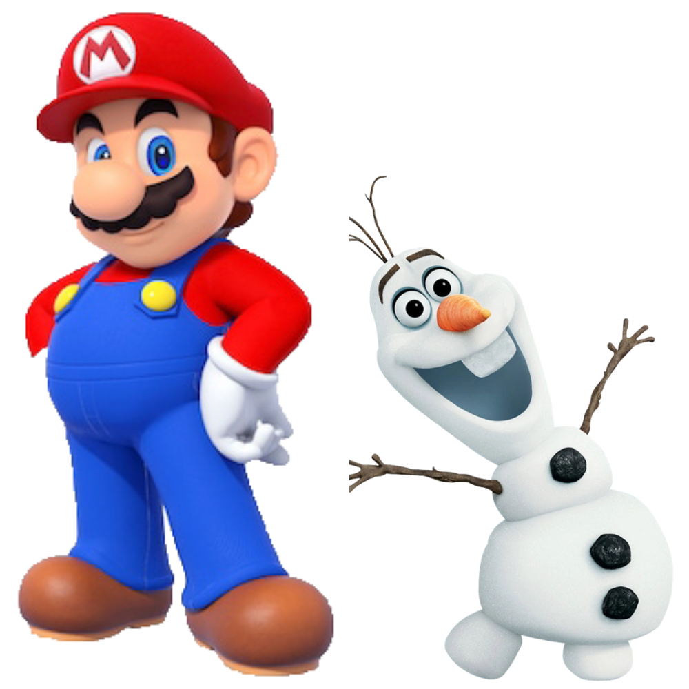 Mario et Olaf dans les rues de Verson