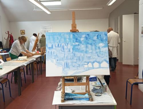 Aquarelle avec les arts plastiques à Verson