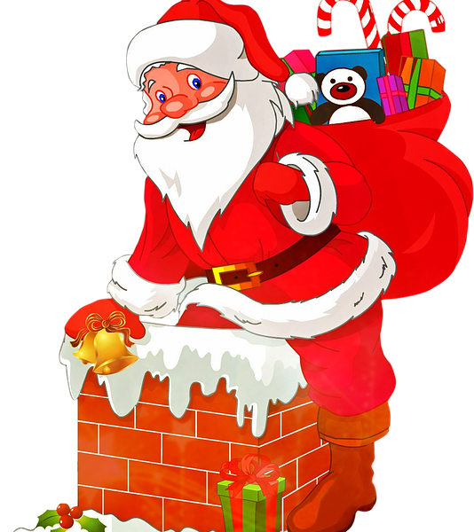 Pere noel avec hotte